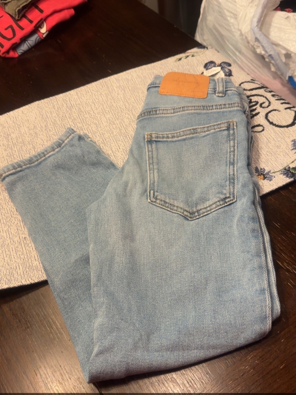 Zara Light Blue Slim Straight Jeans
